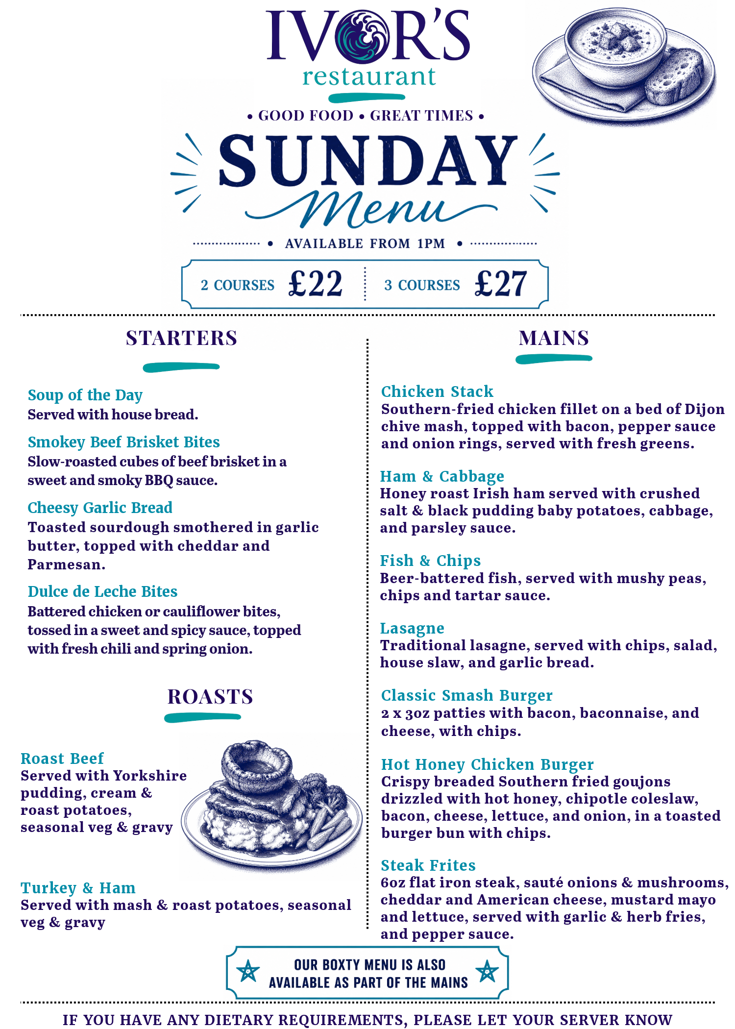 Ivor's Menu-18-Sunday Lunch